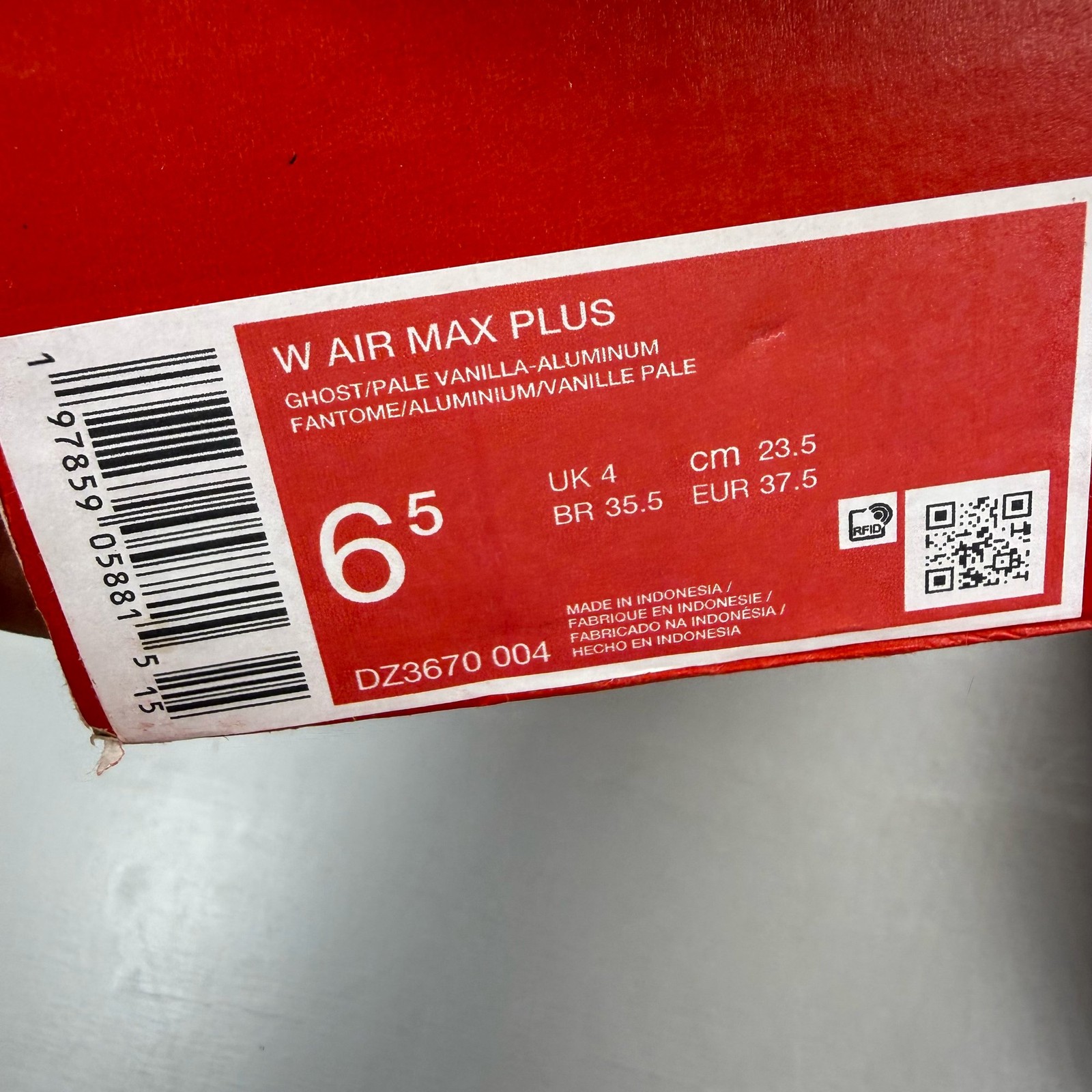 Nike Air Max Plus TN Size UK 4 Daybreak Dawn Vanilla Women's Trainers DZ3670-004 image 5