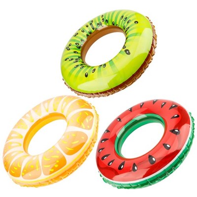 Pool Tubes, 3 PCS Pool Floats for Kids Pool Tubes Summer Fruit Tubes for Floa...
