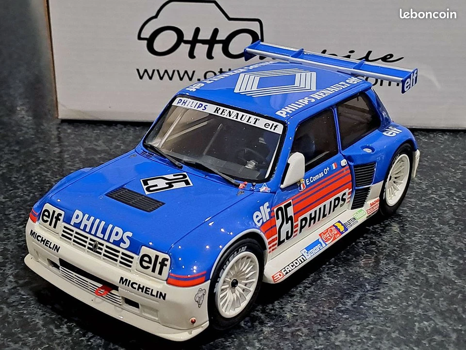 Rare 1987 Renault R5 Philips Super Production #25 E Comas 1/18 Otto OT049 UV1 MB - Image 2 of 4