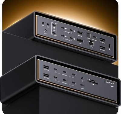 iVANKY 26-in-1 FusionDock Ultra for Dual TB 5 Chips, 10GbE MacBook Dock Station