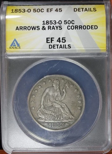 1853-O Seated Liberty Half Dollar — photo from the most recent tracked eBay sale