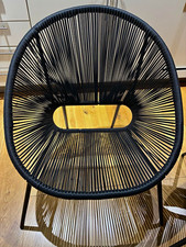 Set of 2 Black Acapulco Chairs Modern Indoor/Outdoor John Lewis