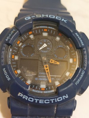 Casio G-Shock GA-100L-2A Blue Resin Men's Watch-Gently Worn