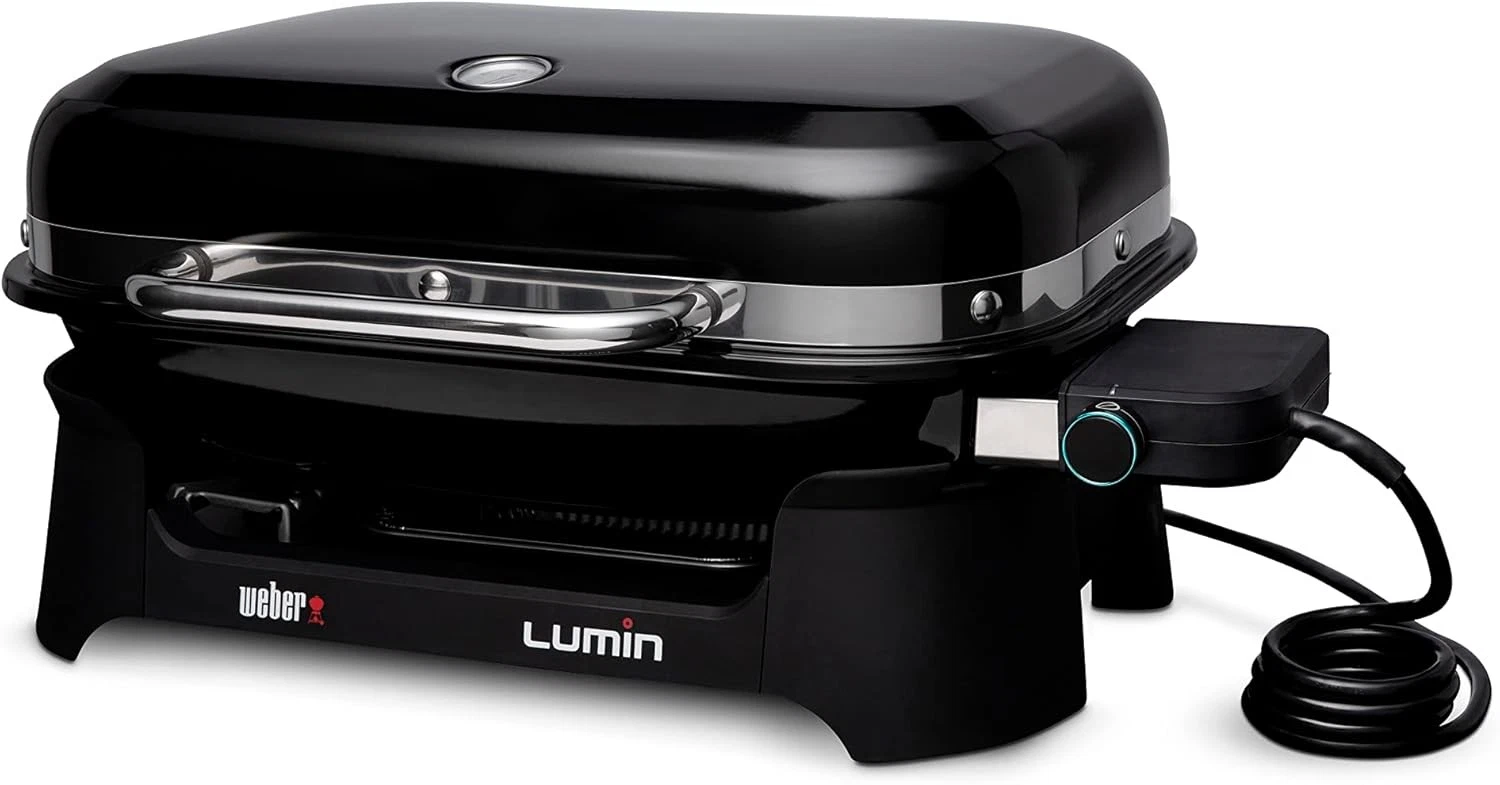 Weber Lumin Electric Grill Portable 600°F Black Outdoor