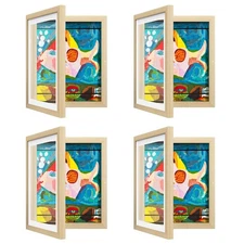 4 Pack Kids Art Frames, Kids Artwork Frames Changeable 8 x10.5 with Mat and 9...