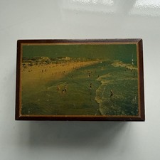 Wooden Trinket Box Ocean City Beach, MARYLAND Scene Rectangle 6x4x2in Hinged Lid