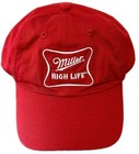 Miller High Life Hat Cap Strap Back Red Adult Baseball Beer Drinking Bar — photo 2