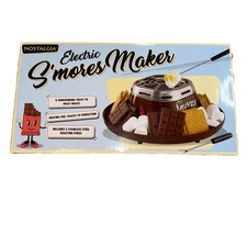 Nostalgia Electric Smores Maker  w/ Roasting Forks Brown-SMM200-SEALED!