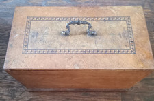 Mystery Sewing Machine In Antique Wooden Decorated Carrying Box But No Key