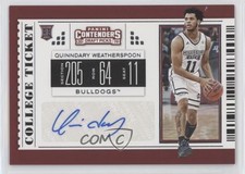 2019 Contenders Draft Picks College Ticket Quinndary Weatherspoon #94 Auto 0ni1