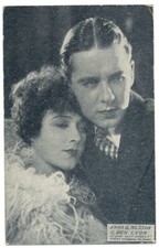 Actress Anna Nilsson actor Ben yon 1925 film arcade card silent movie postcard