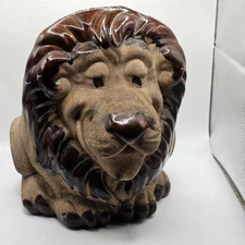 Vintage Royal Haeger Lion Planter Ceramic Plant Holder Lava Glaze Flowers