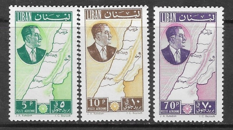 Lebanon stamps 1961 Sc# C296/C298 MNH/VF 