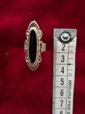 METALLRING MIT HARTSTEIN METAL RING WITH HARD STONE PUNK DARK EMO #18
