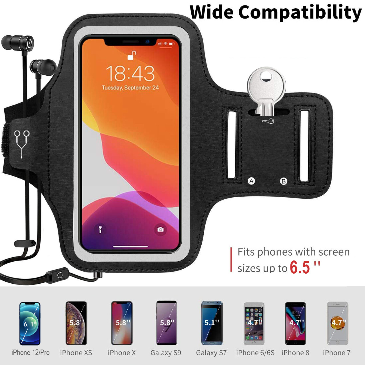 Small Large Armband Strap Holder Pouch Case For Running Sports Exercise Workout Ebay
