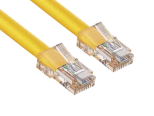 10ft Cat6 UTP Non-Booted Ethernet Network Patch Cable 24AWG Bare Copper, Yellow