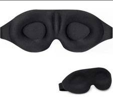 3D Sleep Eye Mask Blackout Sleeping Blindfold Adjustable Travel Stocking Stuffer