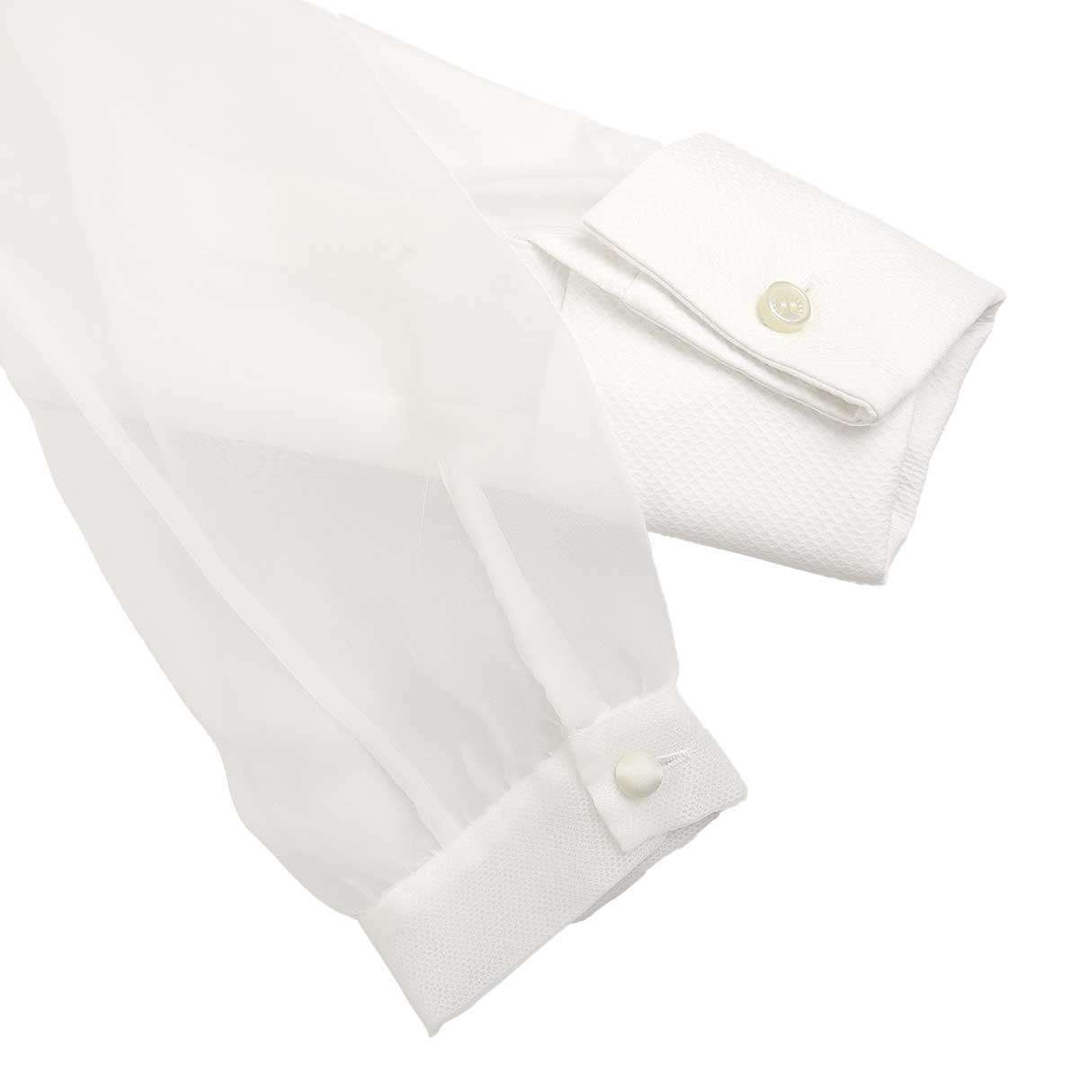 Sacai 21Ss Cotton Poplin Shirt Sheer Pleated 21-05414 White 1 | eBay