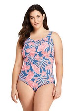 LANDS' END Plus 22W-DD, 24W DD Chlorine Resistant Tugless Tank Swimsuit NWT 85