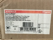 NEW Legrand Wiremold 6ATCPGY Series 6" Poke Thru Device