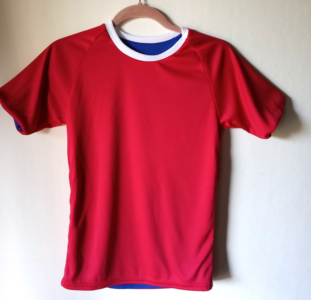 MVP Red Blue reversible Youth M team sports jersey short sleeve 