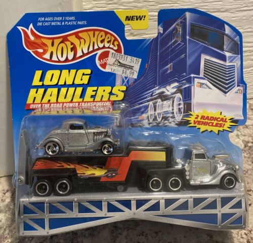 1998 Hot Wheels Long Haulers Truck Trailer Ford Hot Rod • Sealed BRAND NEW - Picture 1 of 4