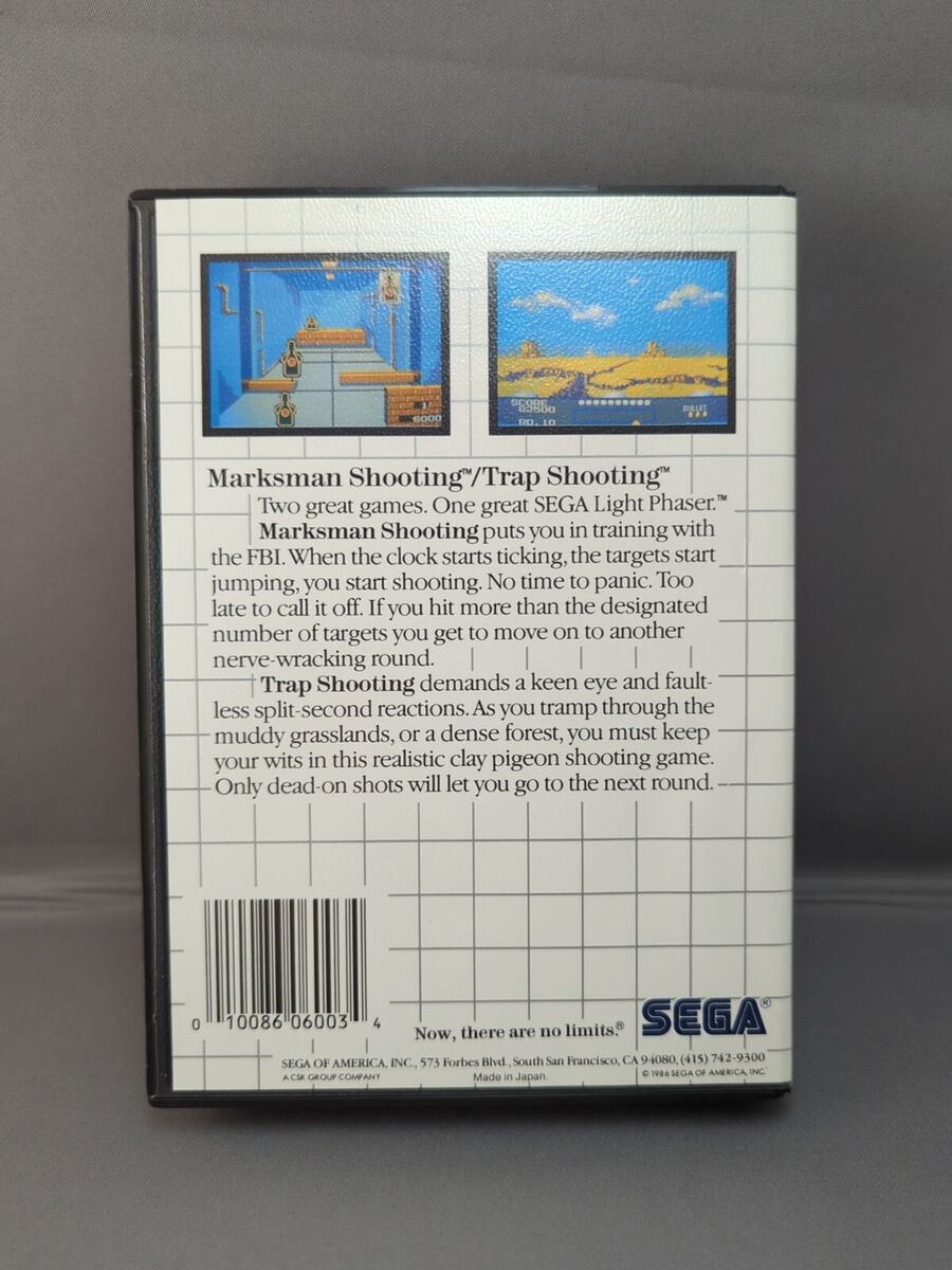 Marksman Shooting & Trap Shooting (Sega Master System, 1987 Marksman Shooting & Trap Shooting (Sega Master System, 1987