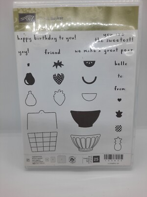 Stampin Up Stamp Set Fruit Basket Pineapple Food Birthday Friend Pear Pun Humor