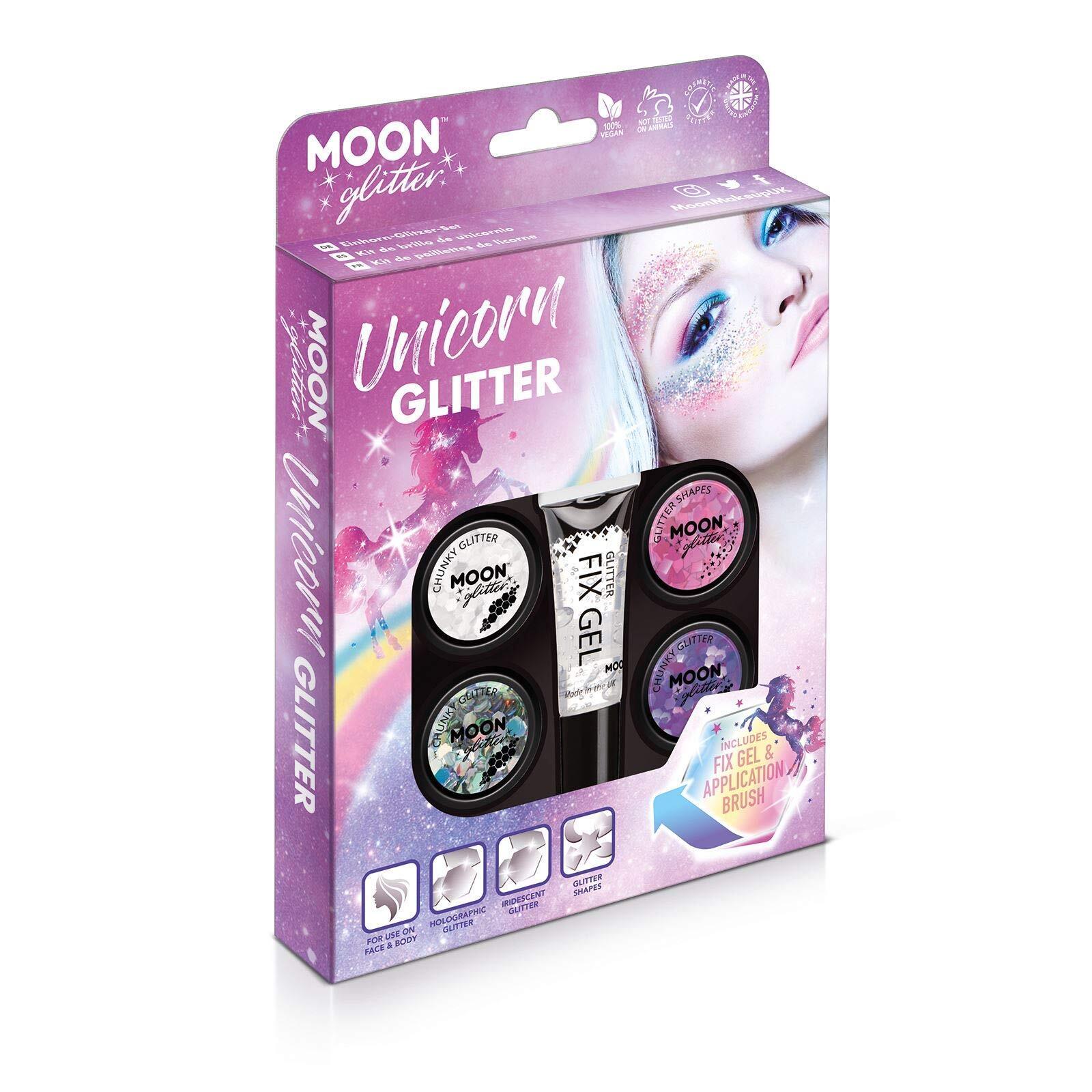 Smiffys Moon Glitter Unicorn Glitter Kit, Assorted