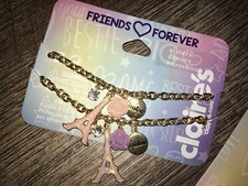 Claire  s Eiffel Tower Gold Tone Best Friend Bff Bracelet Jewelry Sister Paris