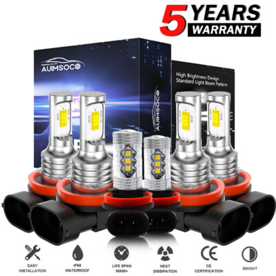 For Toyota Tacoma 2016-2022 2023 LED Headlight High Low Beam Fog Light Bulbs Kit