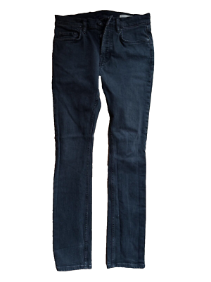 ALLSAINTS black cigarette button fly straight leg jeans 30W 30L