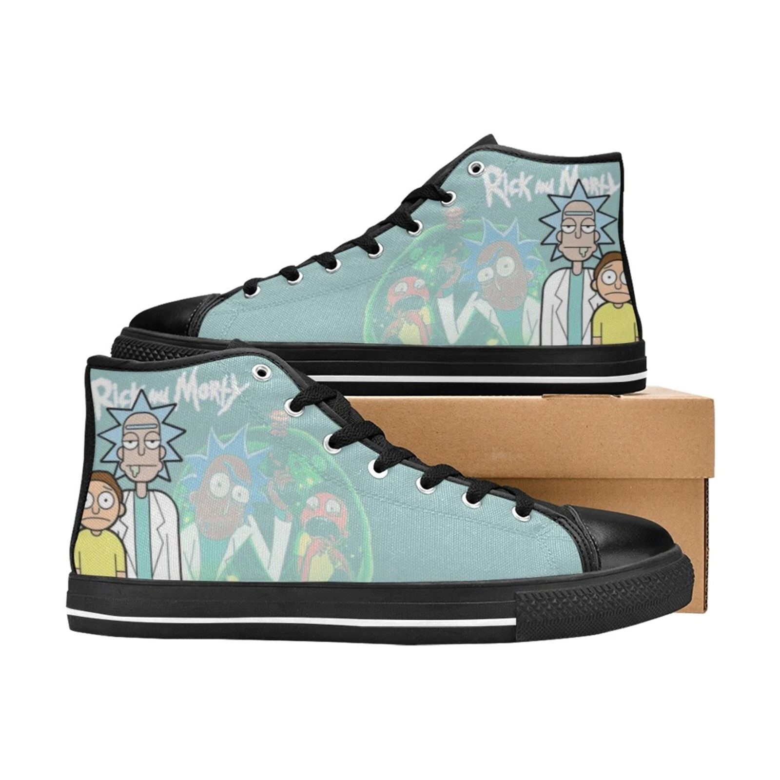 Rick and Rickandmorty High Top Sneakers Canvas Shoes, Rick and Rickandmorty Sneakers
