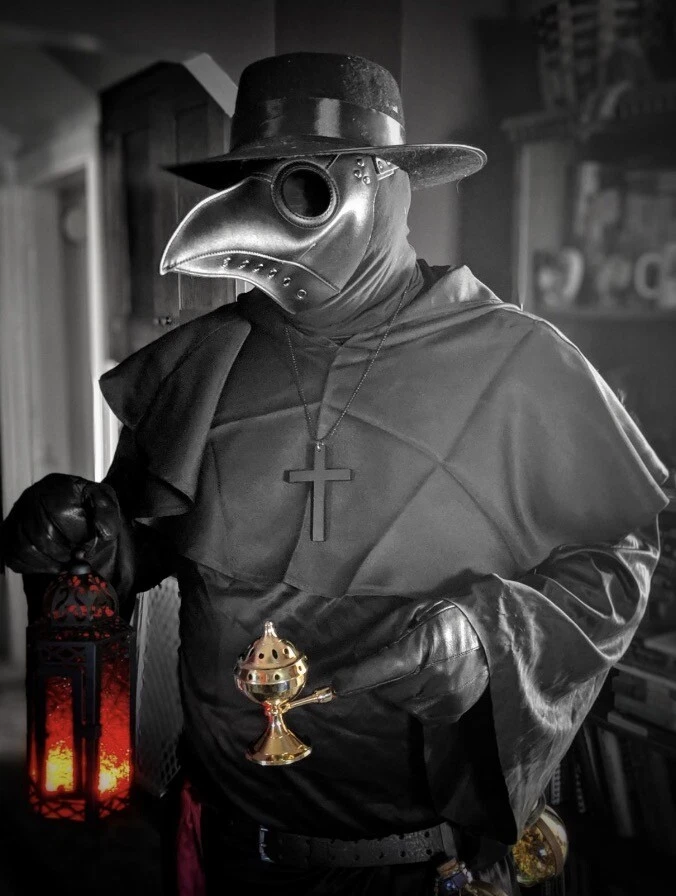 Plague Doctor Mask Long Nose Raven Bird Mask for Halloween Cosplay Costume NEW - Image 2 of 2