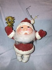 Vintage Santa Clause Red Flocked Cotton Beard