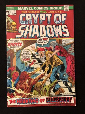 CRYPT OF SHADOWS 7 6.0 MARVEL 1973 THE HAUNTING OF BLUEBEARD LM