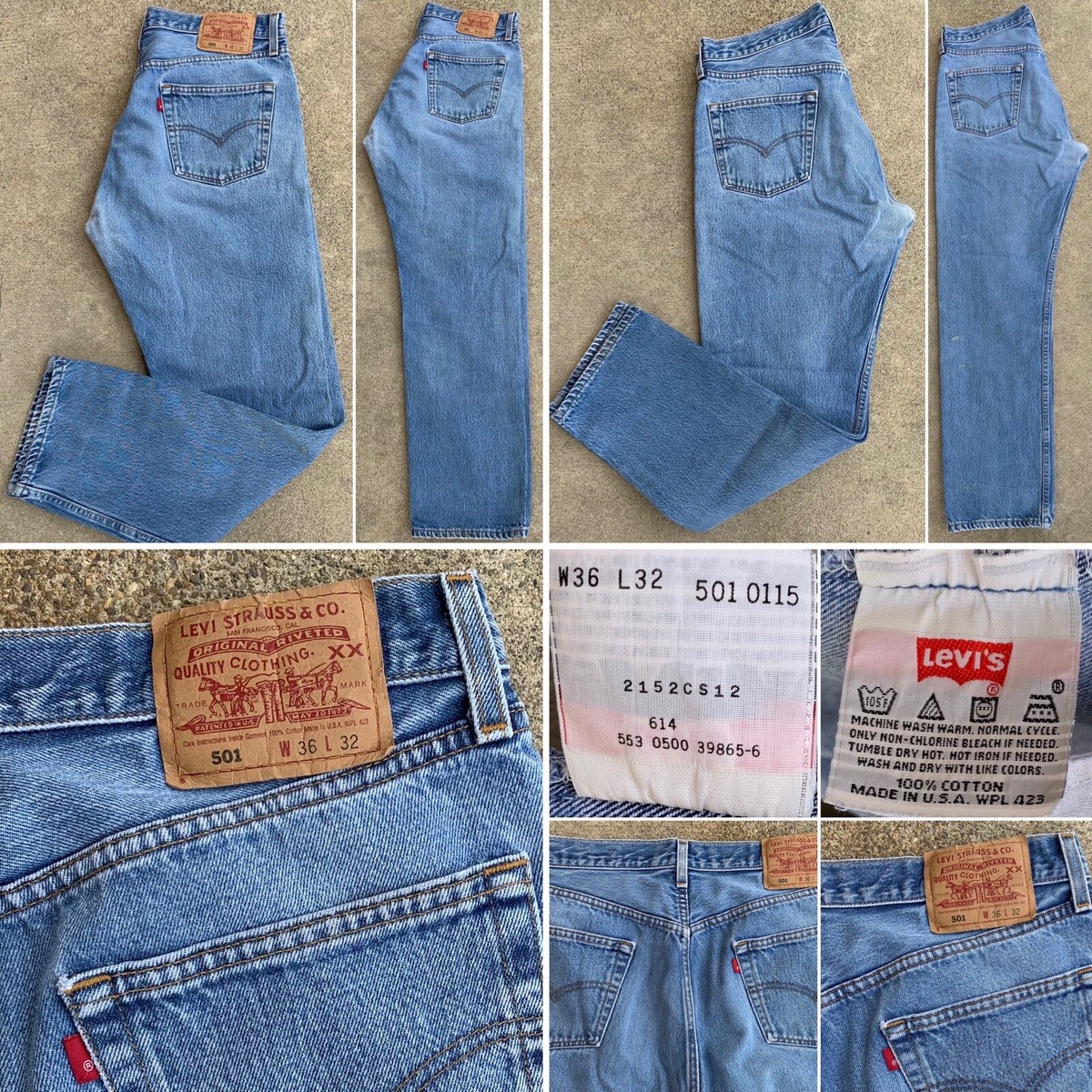 vintage Levis button fly 501 jeans made in USA W 36 L 32 but vintage Levis button fly 501 jeans made in USA W 36 L 32 but