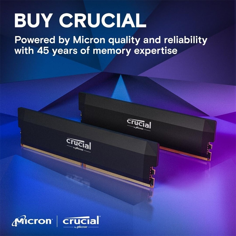 Crucial PRO 16GB×2 DDR5-6000 OC Crucial Pro 32GB (2 x 16GB) DDR5 6000 (PC5 48000) Desktop