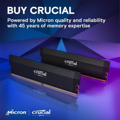 Crucial Pro Overclocking DDR5 32GB Kit (2x16GB) CL36 6000MHz
