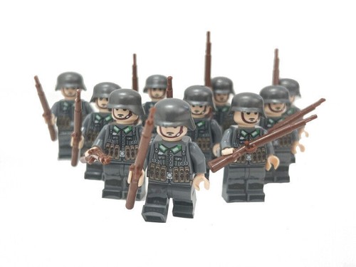 Set 24 pezzi figurine militari WW2 (USA, UK, GER, FRA, SOVIET), regalo giocattolo fai da te per bambini - Foto 24 di 35