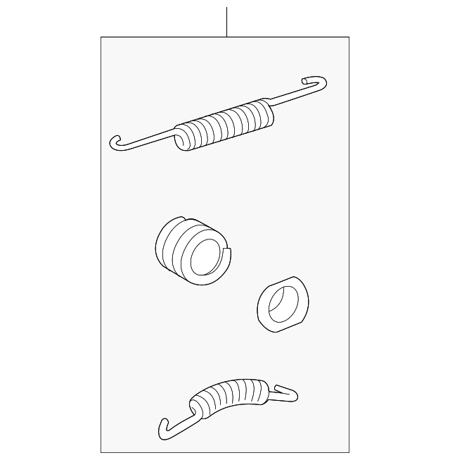Genuine Rear Parking Brake Hold Down Spring Kit with Springs and Pins