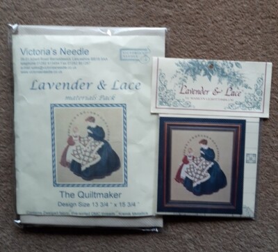LAVENDEL & SPITZE DER QUILTMACHER KREUZSTICH SET
