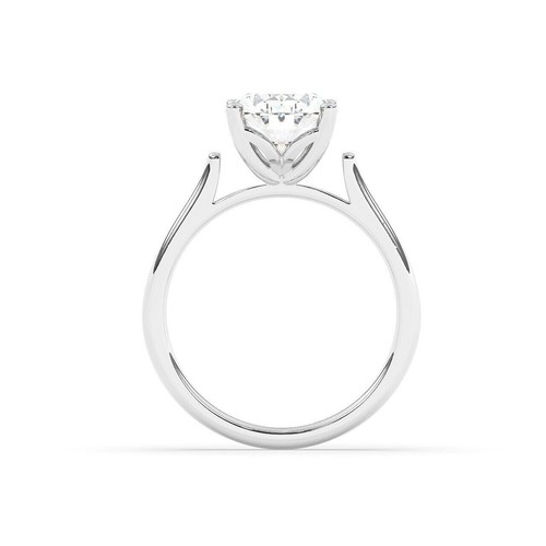 IGI,3 Ct, H/SI1 Solitaire Lab-Grown Oval Diamond Engagement Ring, 950 Platinum - Picture 7 of 15