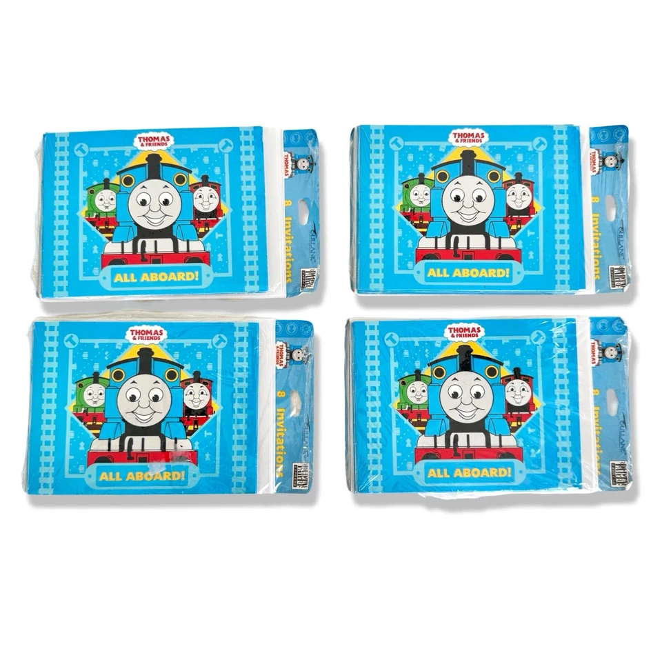 GULLANE Thomas the Tank Engine All Aboard Train Birthday Invitations Lot of 32 - Image 2 of 4