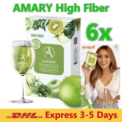 6x AMARY High FIBER Detox Weight Loss Supplements Weight Control Fat Burn Slim