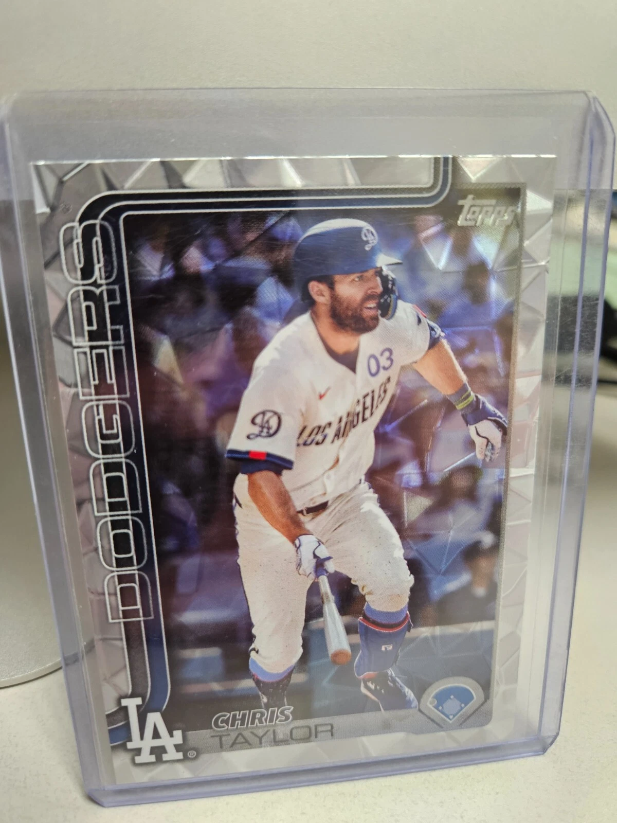 2025 Topps Series 1 Chris Taylor Diamante Foil #53 Los Angeles Dodgers PARALLEL