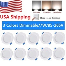 10/20PCS Dimmable LED Downlight 7W Recessed Ceiling Light Spotlight 85V-265V