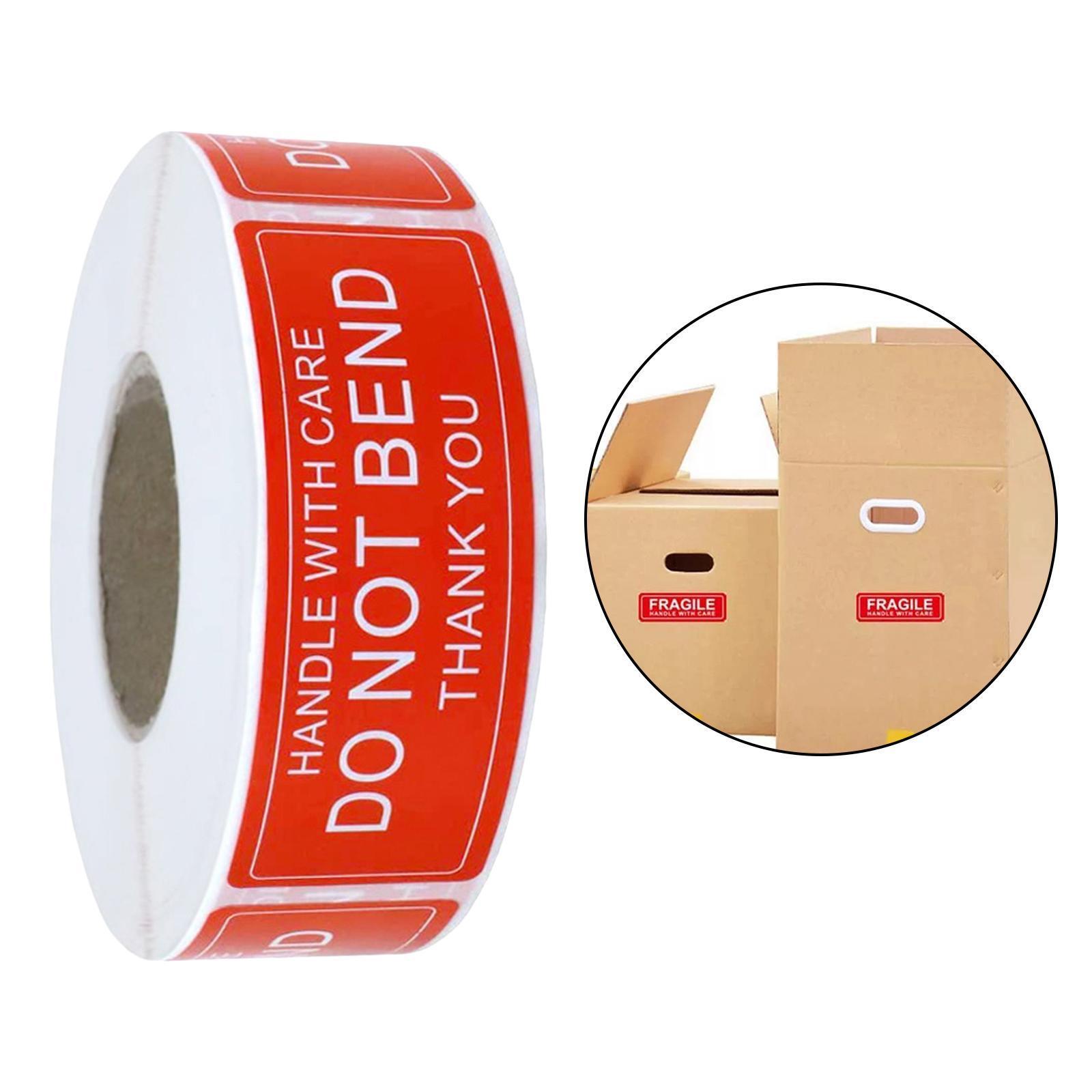 40 Aufkleber "DO NOT BEND / HANDLE WITH CARE" – Rot, 1x3 Zoll, Für Pakete & Versand