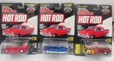 RACING CHAMPIONS HOT ROD MAGAZINE CUSTOM FORDS LOT OF 3 DIE CAST 1:62 NEW NIP