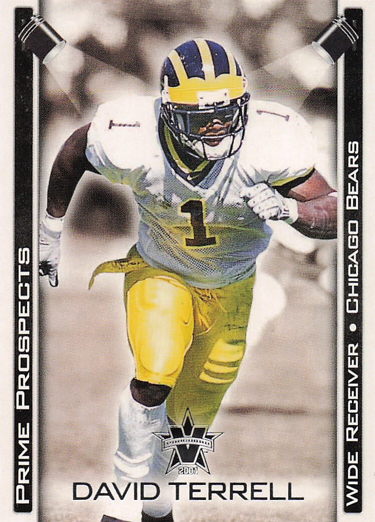 2001 Pacific Vanguard #5 David Terrell Prime Prospects Bronze 253/300